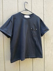 Sundae School Pocket Tee Shirt Small Black Heavyweight Stash Boxy Streetwear