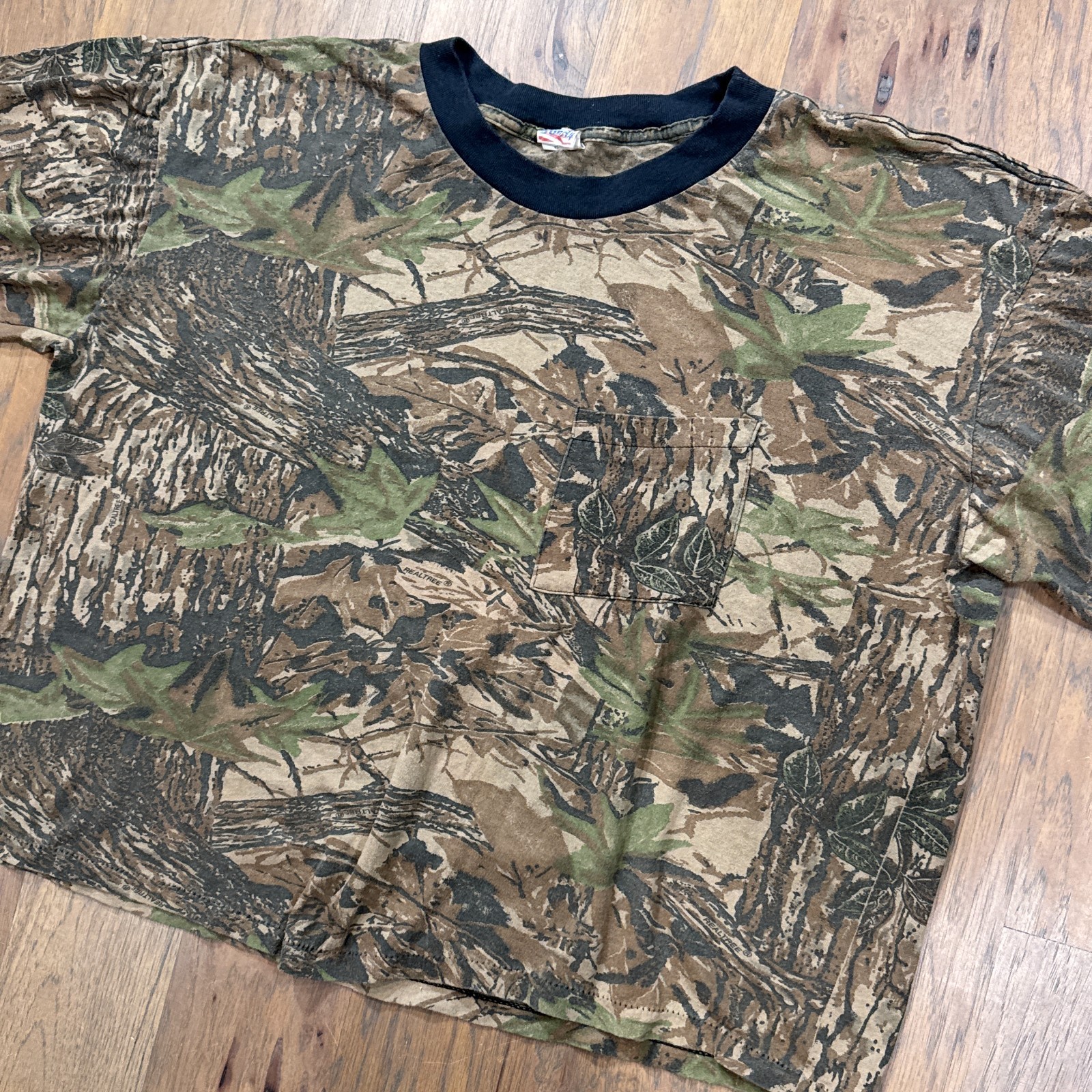 Vintage Realtree Shirt Mens 2XL Original Camo Liberty Paper Thin Super Boxy USA gallery