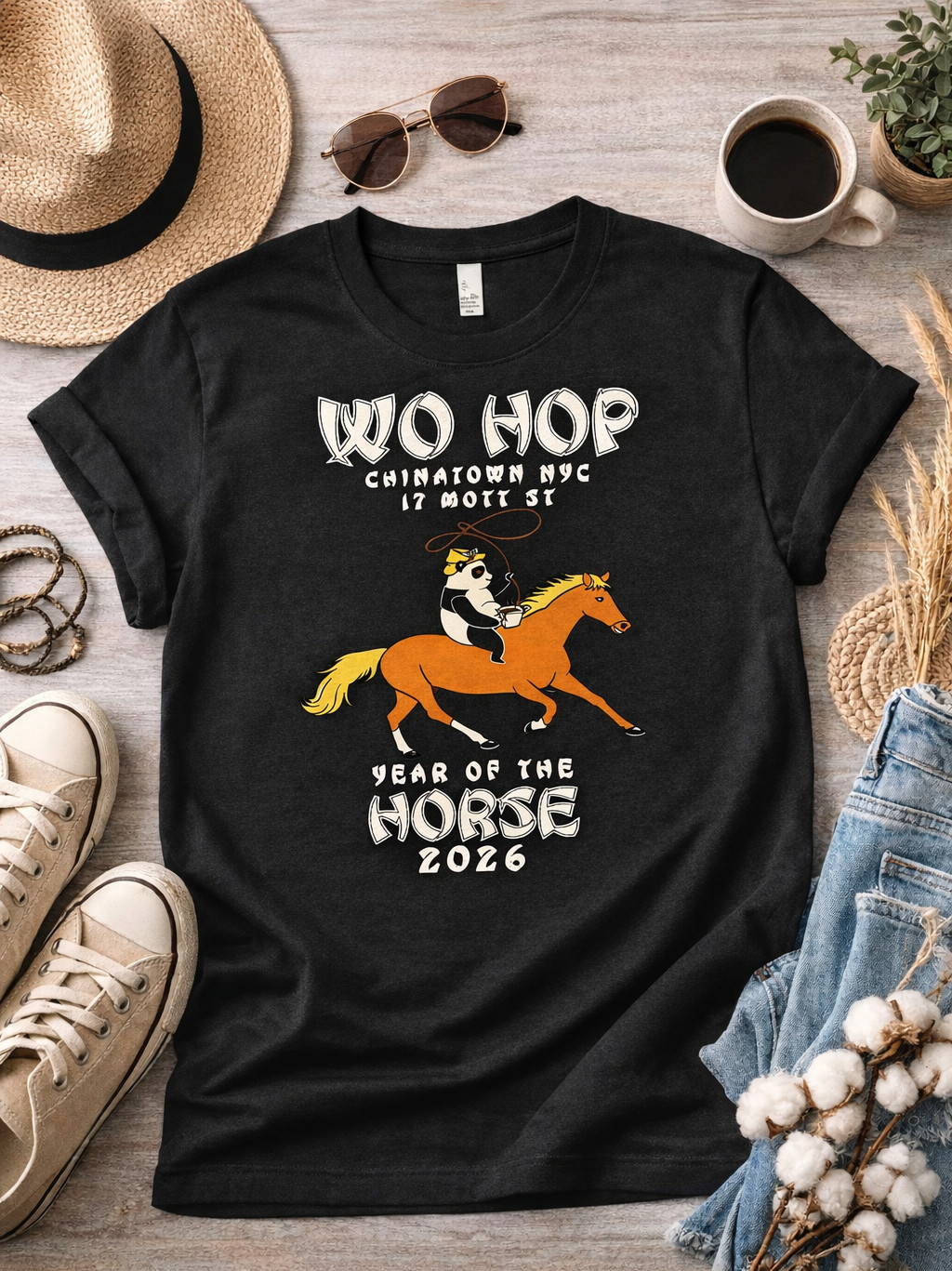Wo Hop Chinatown NYC 2026 Year of the Horse Tshirt ONLY AUTHORIZED ONLINE SELLER gallery
