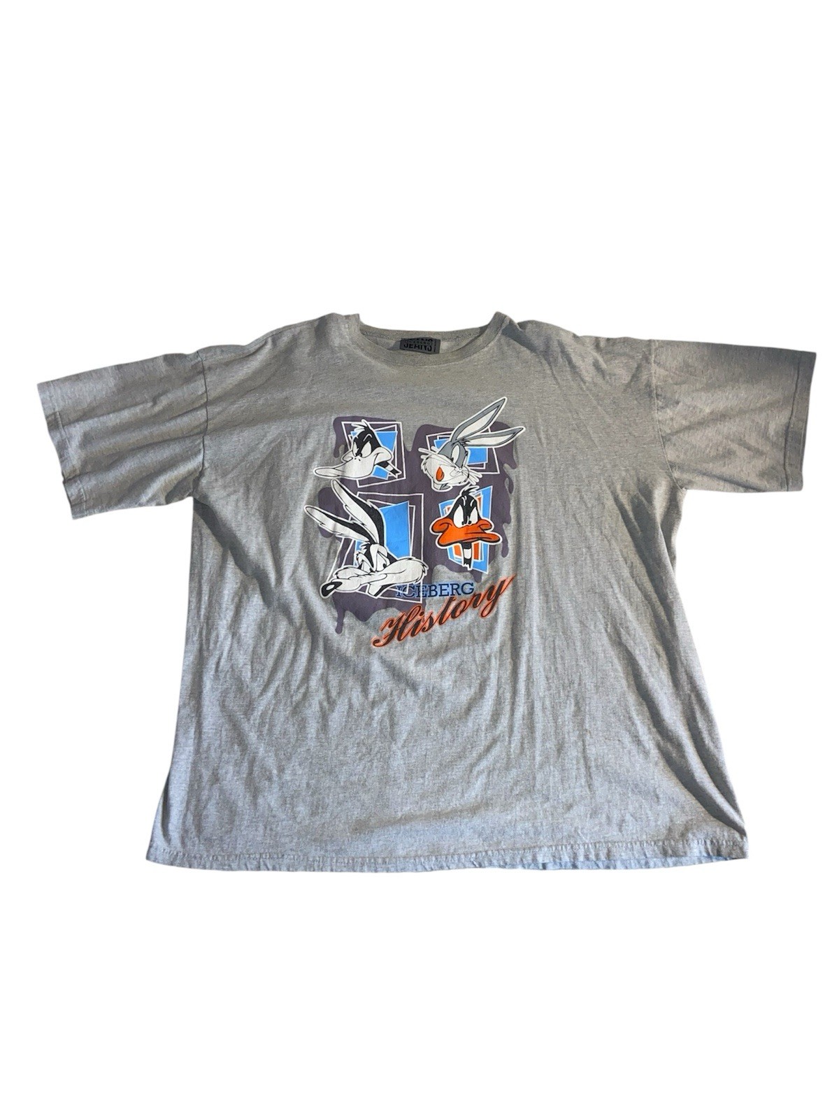 Vintage Iceberg History Looney Tunes Shirt XXL Italy Made Bugs Bunny Daffy