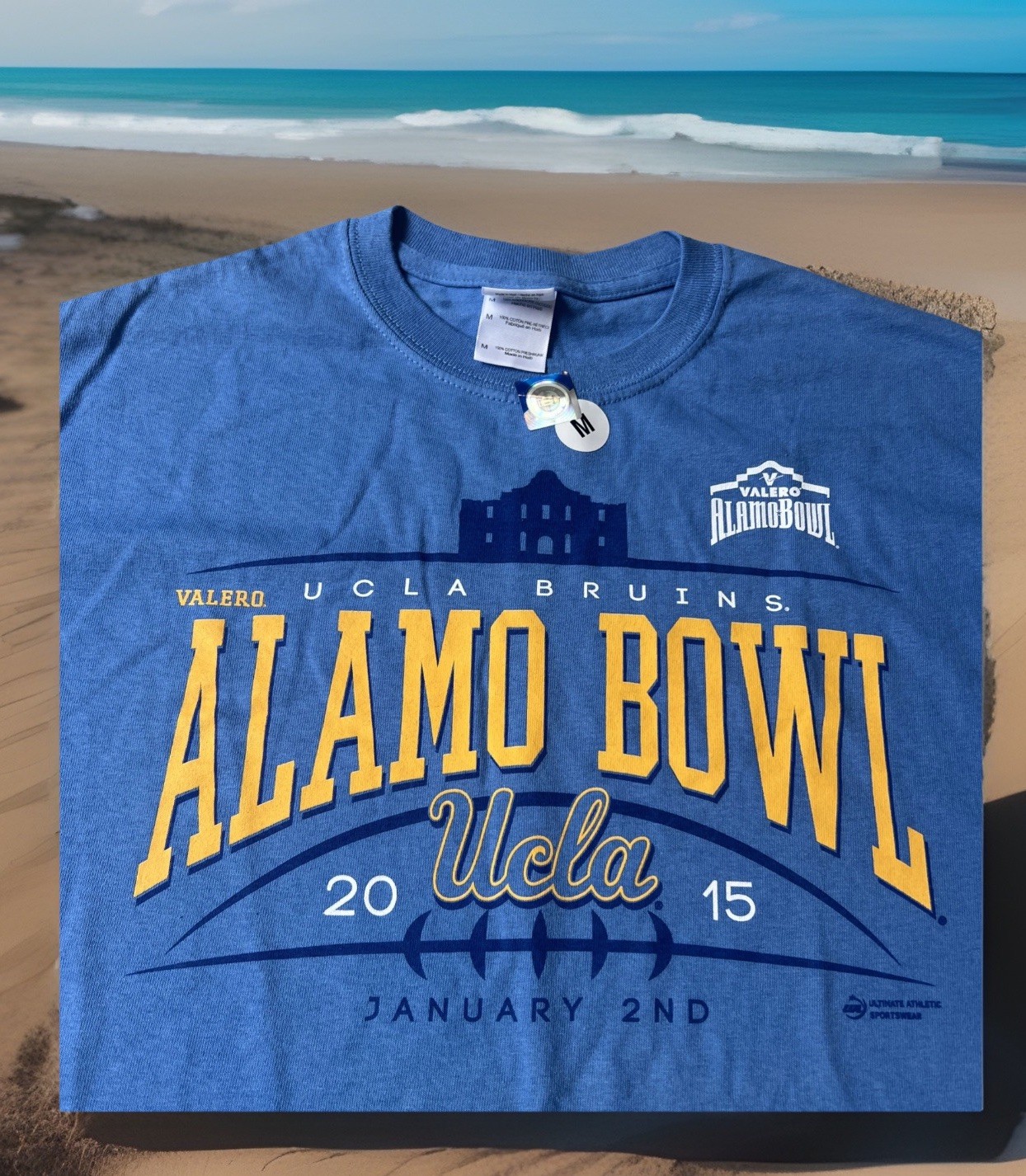 Rare UCLA Bruins Football 2015 Alamo Bowl Jan 2nd Shirt Medium Deadstock NWT gallery