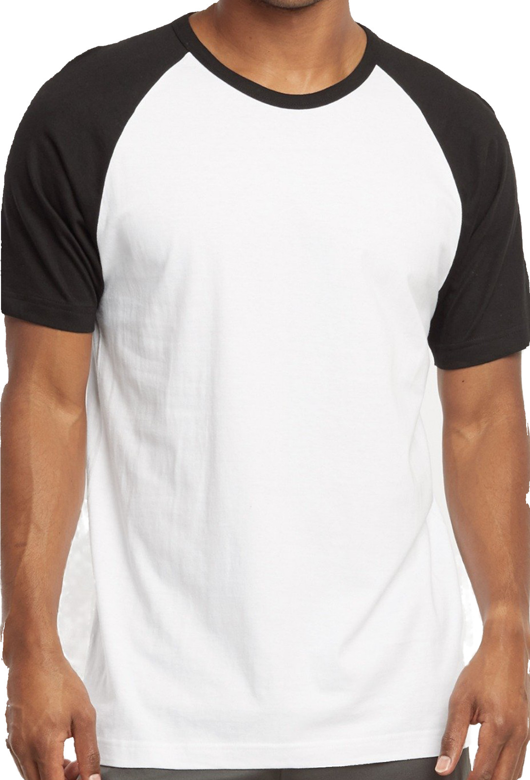 Raglan Baseball Tee-Shirt Premium Cotton Jersey Short Sleeve Men's New Two Tone gallery