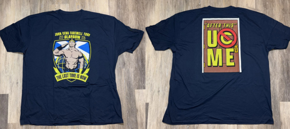 WWE John Cena Reprint Authentic Farewell Tour Glasgow Scotland Shirt Men Women