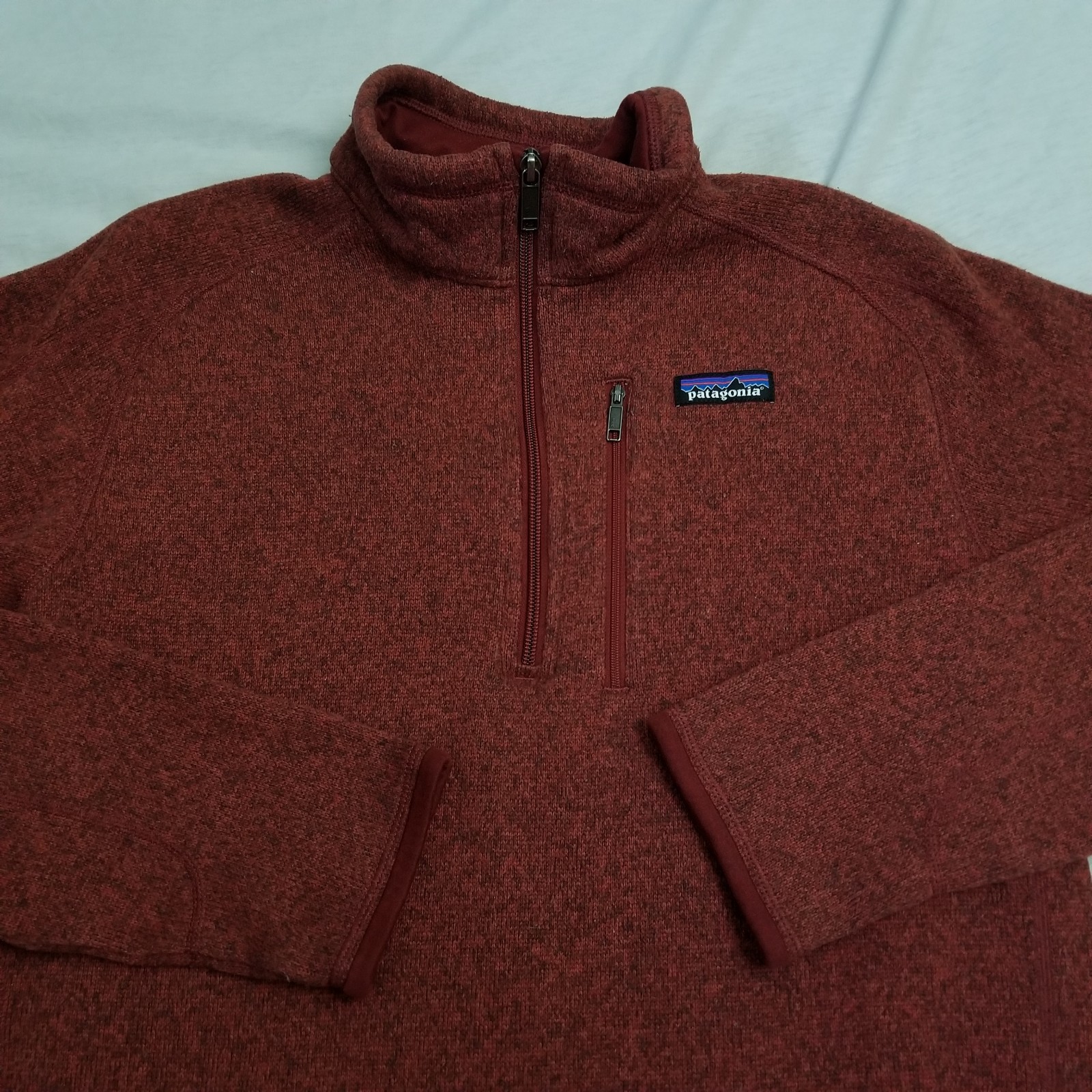 Patagonia Better Sweater 1/4 Zip Mens Medium Red Cinder Jacket Pullover Fleece gallery