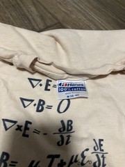 Vintage 80s MIT T Shirt Maxwells Equations Medium All Cotton Ivy Leauge