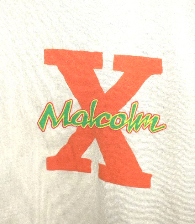 Malcolm X Men's Graphic Print Short Sleeve Cotton Blend Crew T-Shirt Tan Small gallery