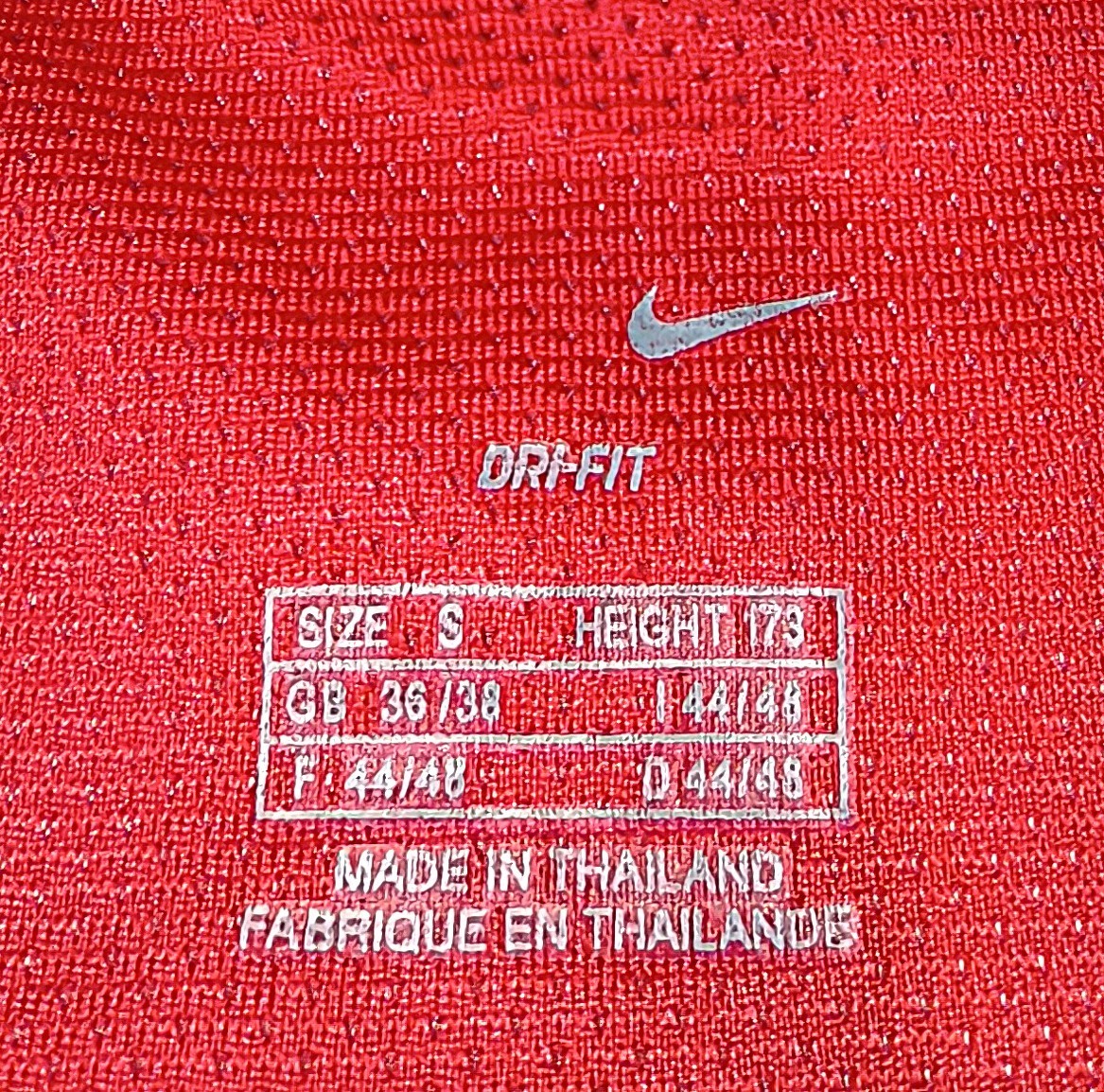 Nike Dri-FIT T-Shirt S Red Black Embroidered Logo Running Training Gym Top VGC gallery
