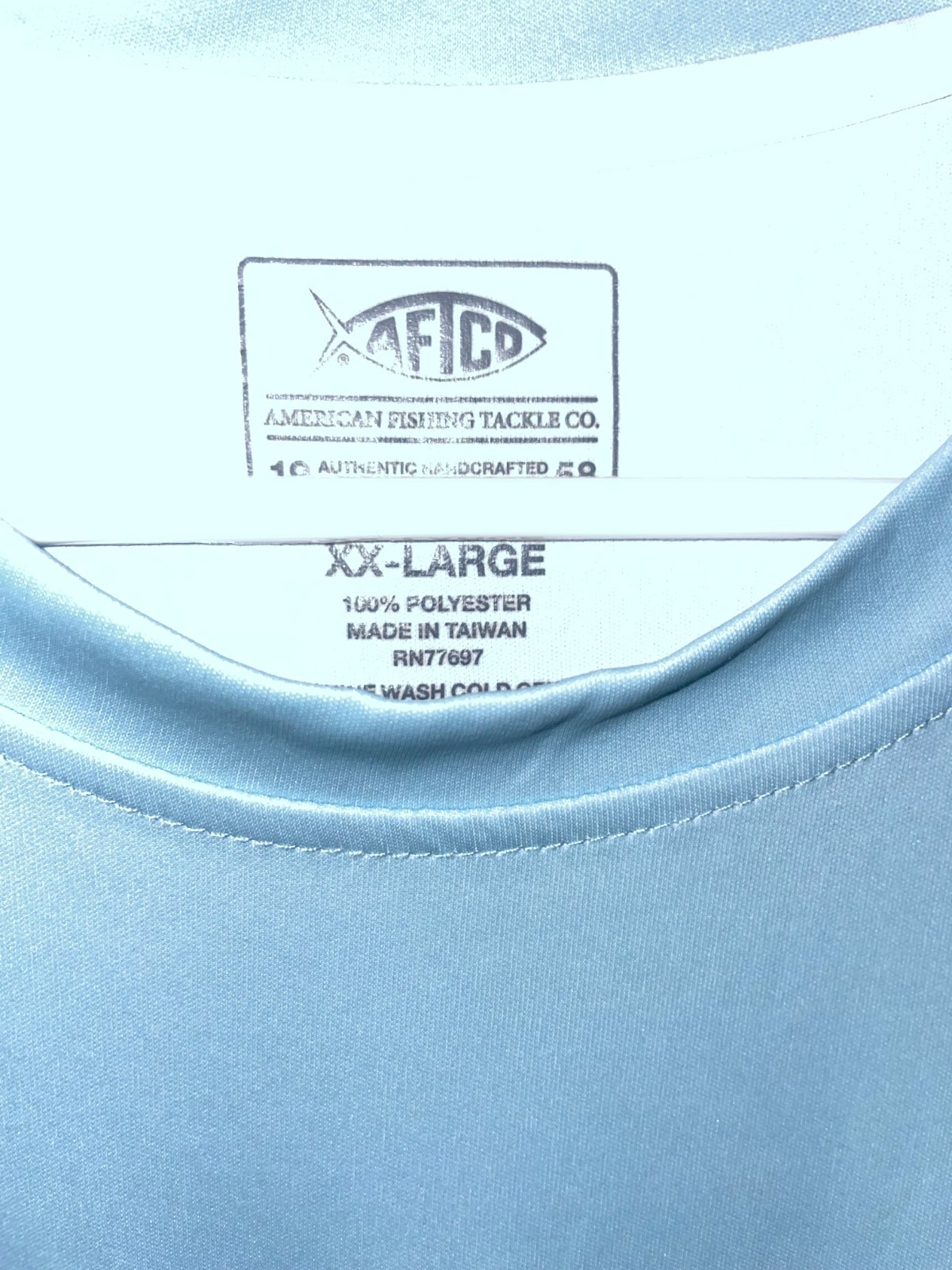 Aftco T-Shirt Mens XXL Blue Performance Stretch Fishing Graphic Freeport Marina gallery