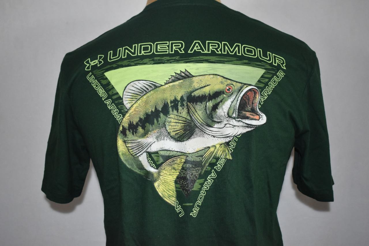 Under Armour Fish Men's T-Shirt Green Bass 6001944 301 NWT gallery