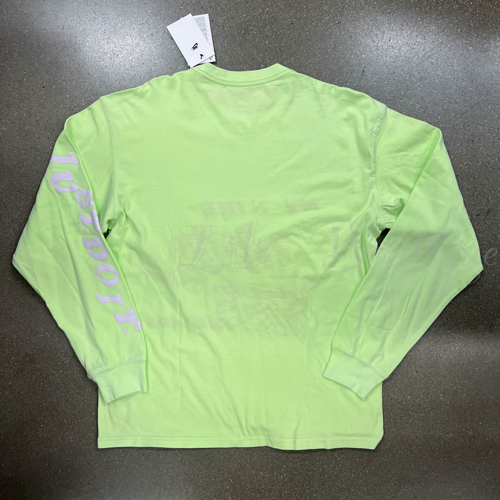 NWT Nike DZ3080-383 Men Sportswear Max90 LongSleeve Cotton Tee Shirt Lime Size L gallery