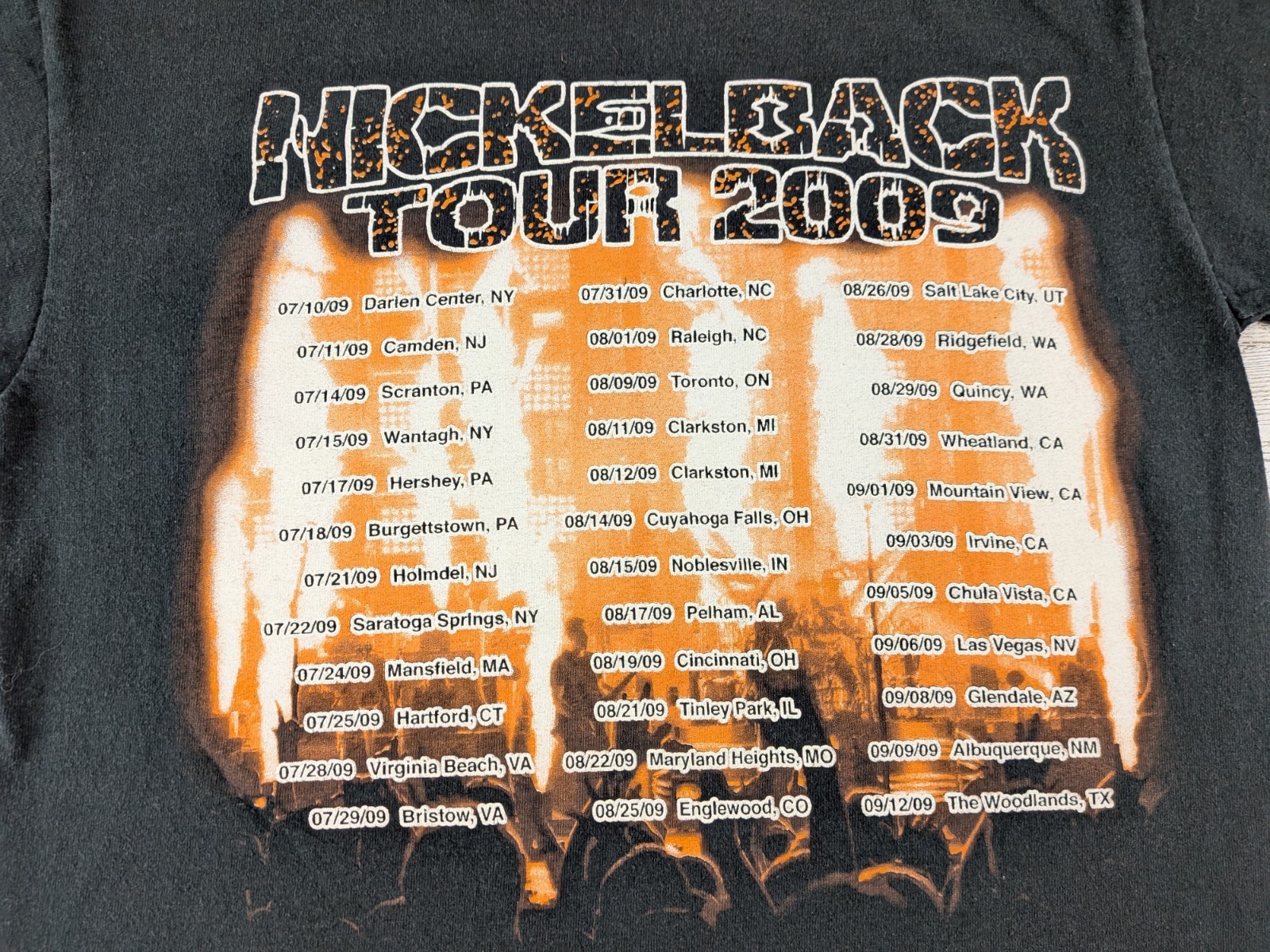 Anvil Shirt Mens Small Nickleback 2009 Concert Tour Double Sided gallery
