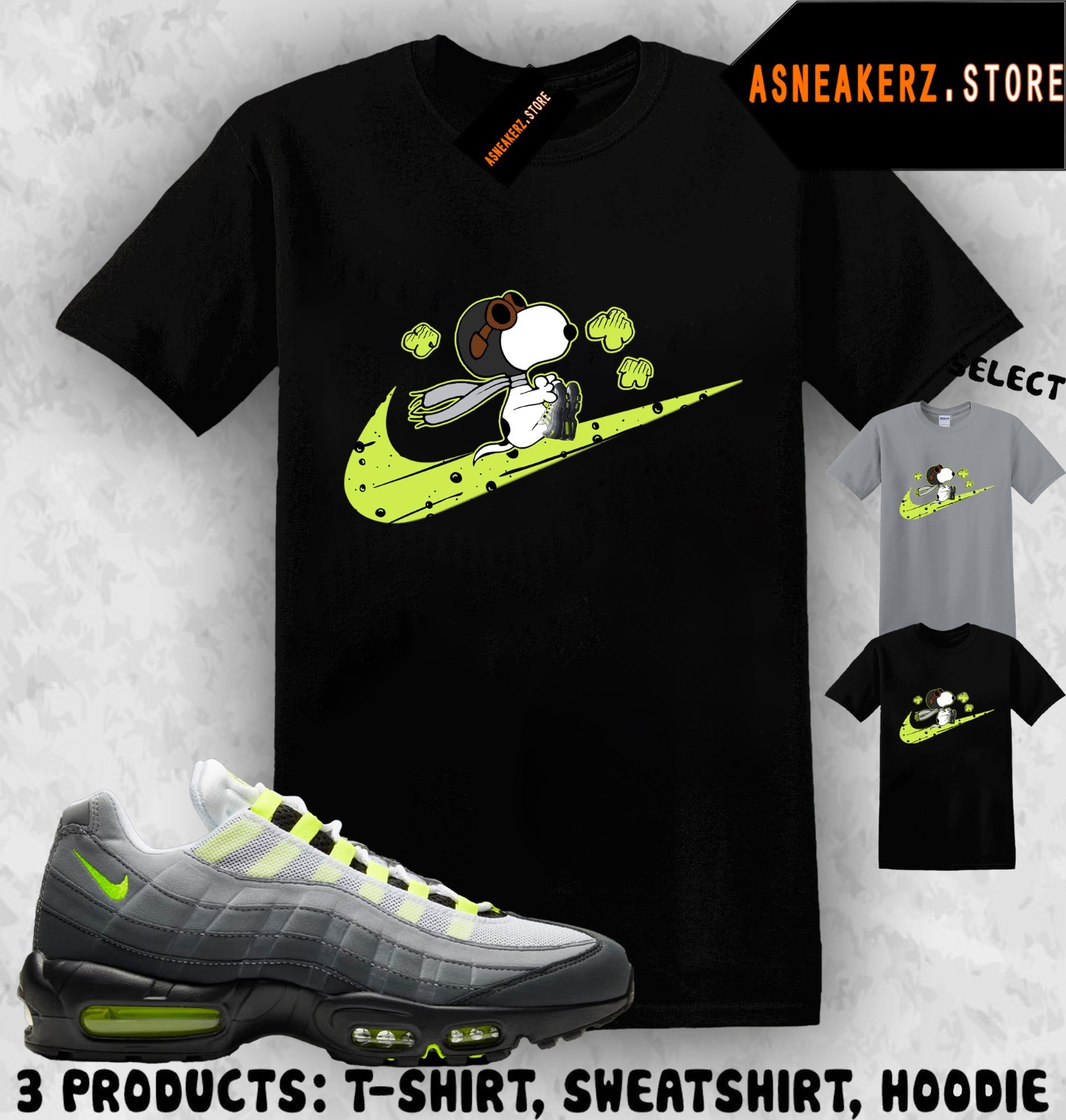 Shirt To Match AM 95 Big Bubble Neon 2026 Sneaker Matching Tee Fly S Dog T-Shirt gallery