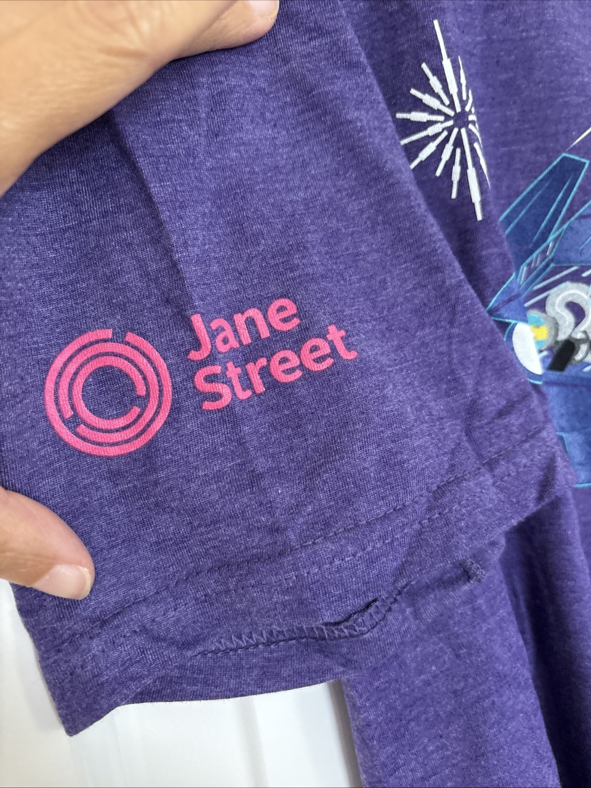 NEW Jane Street Logo Purple T-Shirt Medium Hedge Fund Math Trading Finance gallery