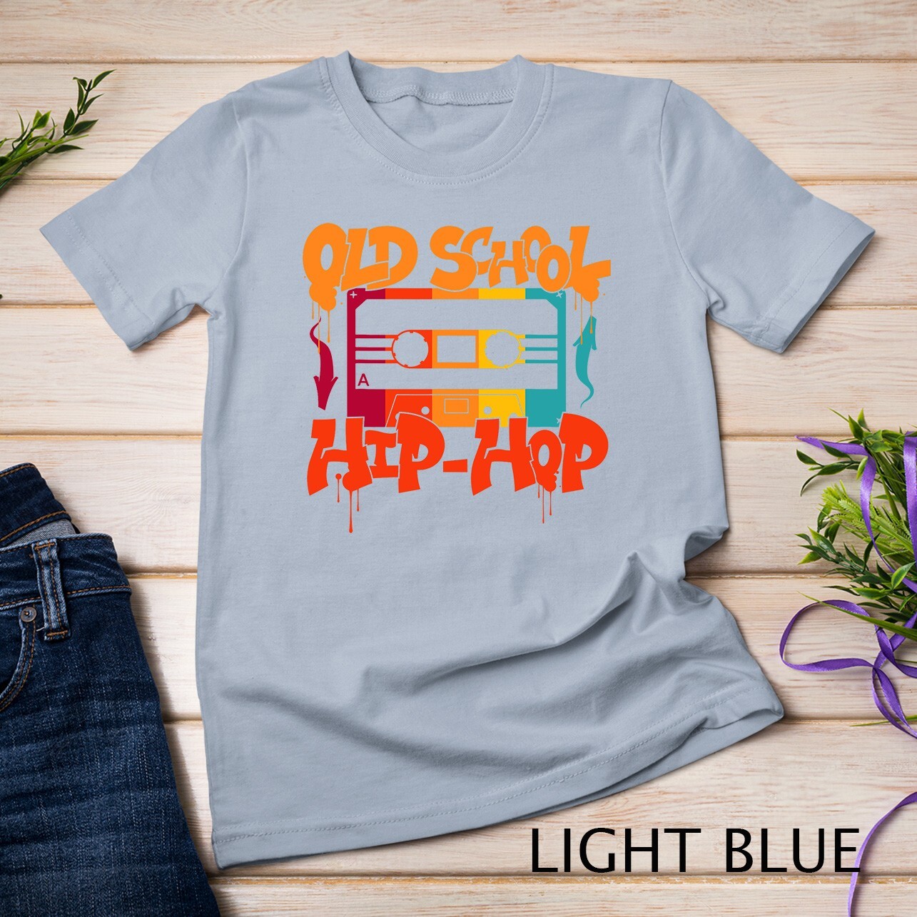 Retro Old School Hip Hop 80s 90s Graffiti Cassette Gift T-Shirt Unisex T-shirt gallery