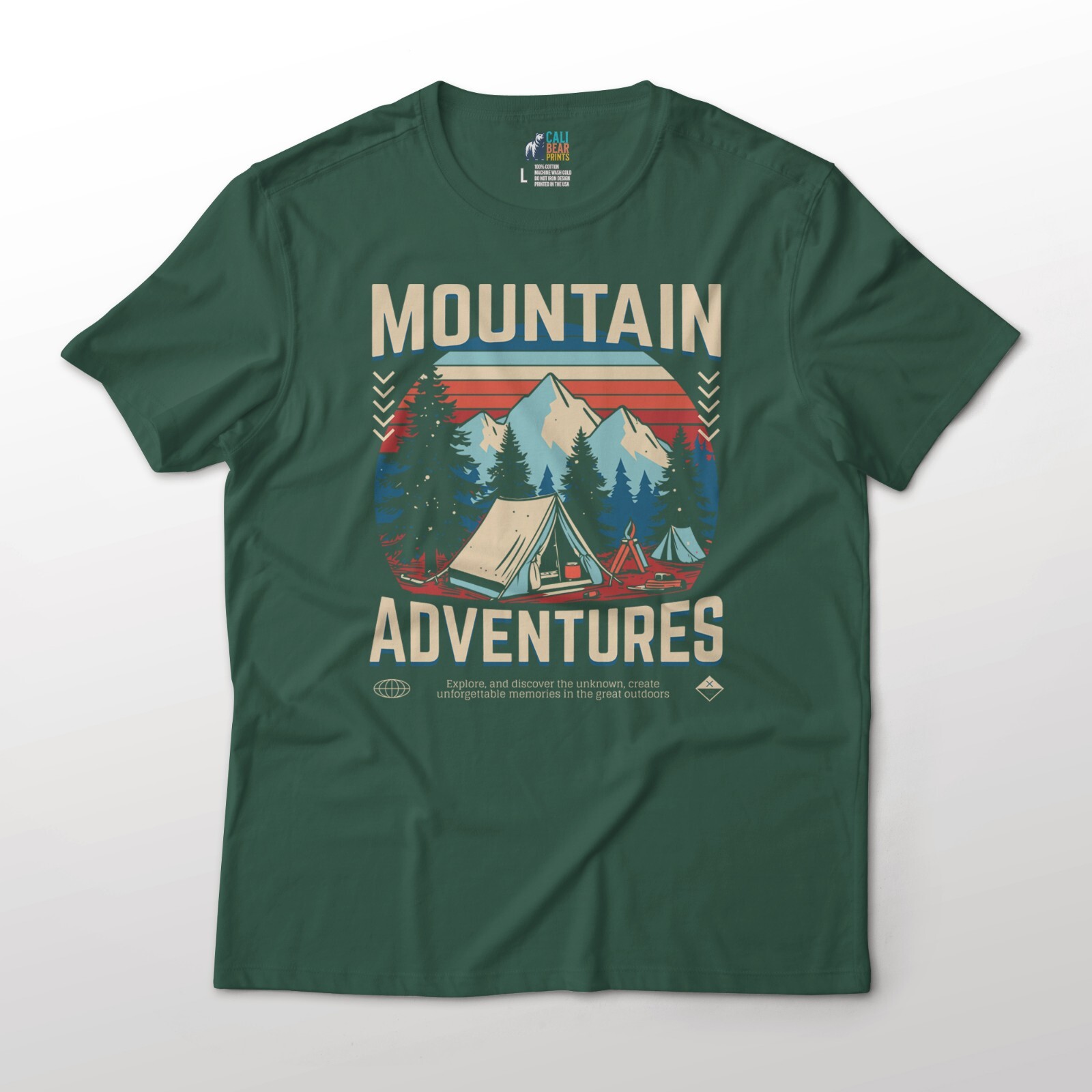 Mountain Adventures, Explore the Unknown Nature Art Graphic T-Shirt gallery