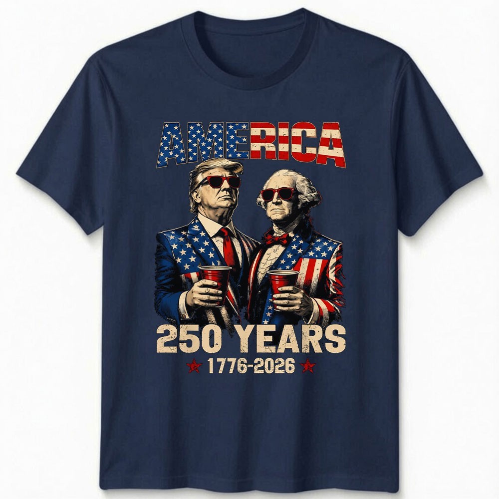 250 Years America Anniversary 250th Funny Trump Washington Unisex T-Shirt gallery