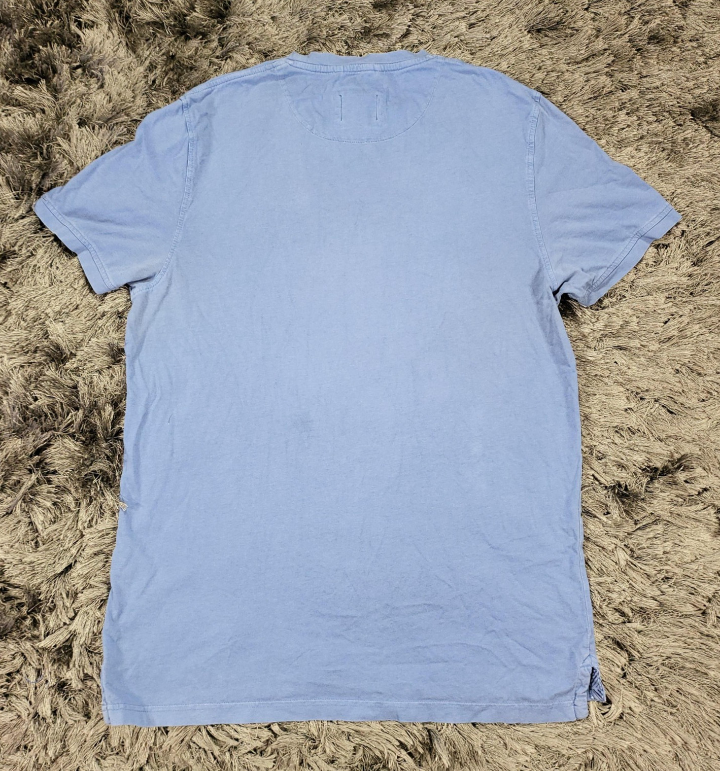 Ted Baker Shirt Mens 4 Blue Geometric Pocket Cotton Short Sleeve London Flaws gallery
