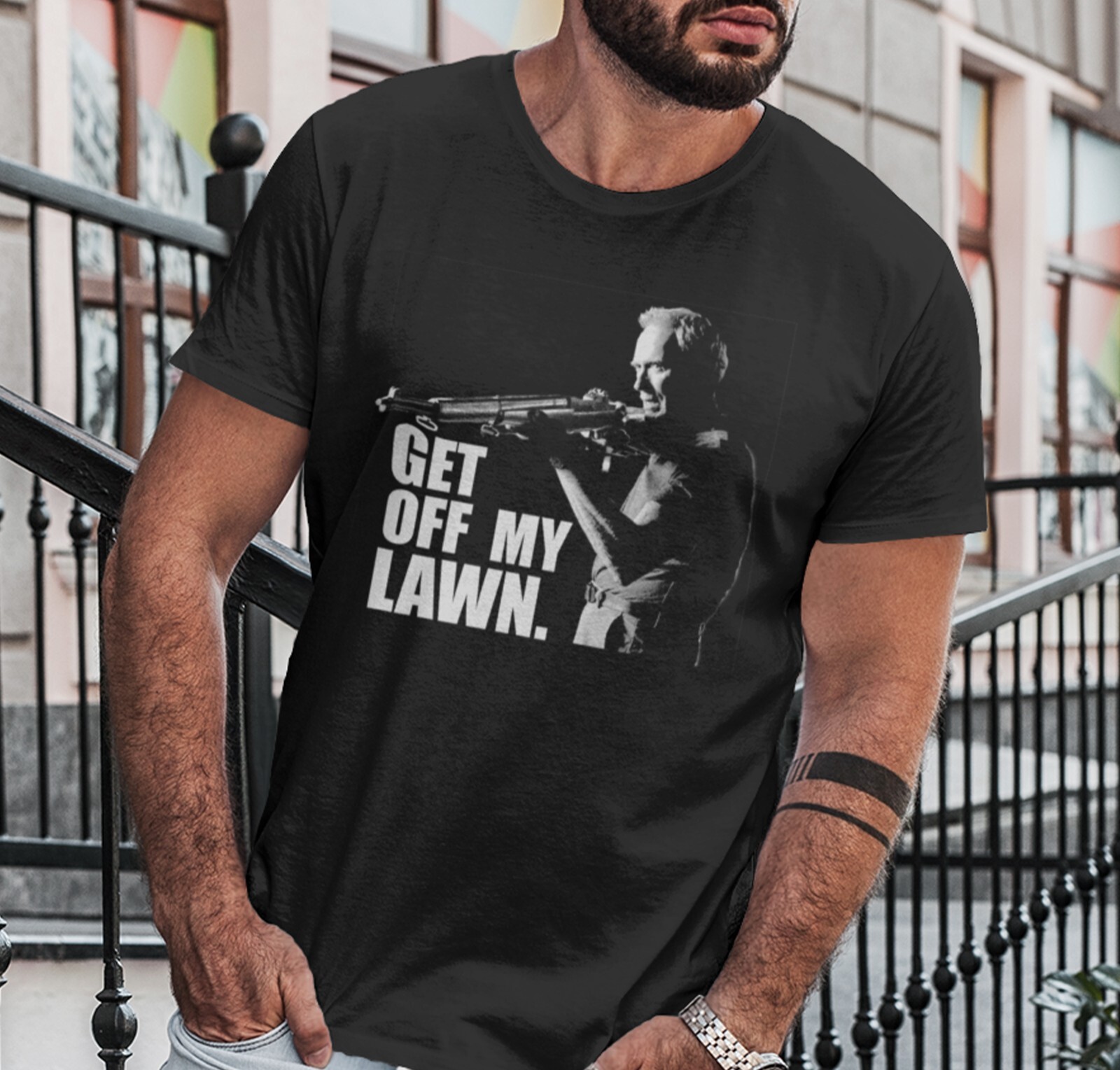 Clint Eastwood T-Shirt, Gran Torino Shirt, Get Off My Lawn Shirt, Mens Shirt gallery