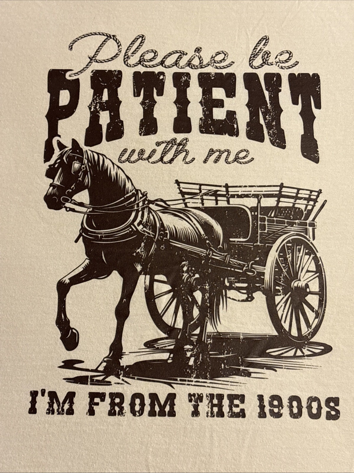 Large Please Be Patient With Me I'm From The 1900's T- shirt Unisex beige L gallery