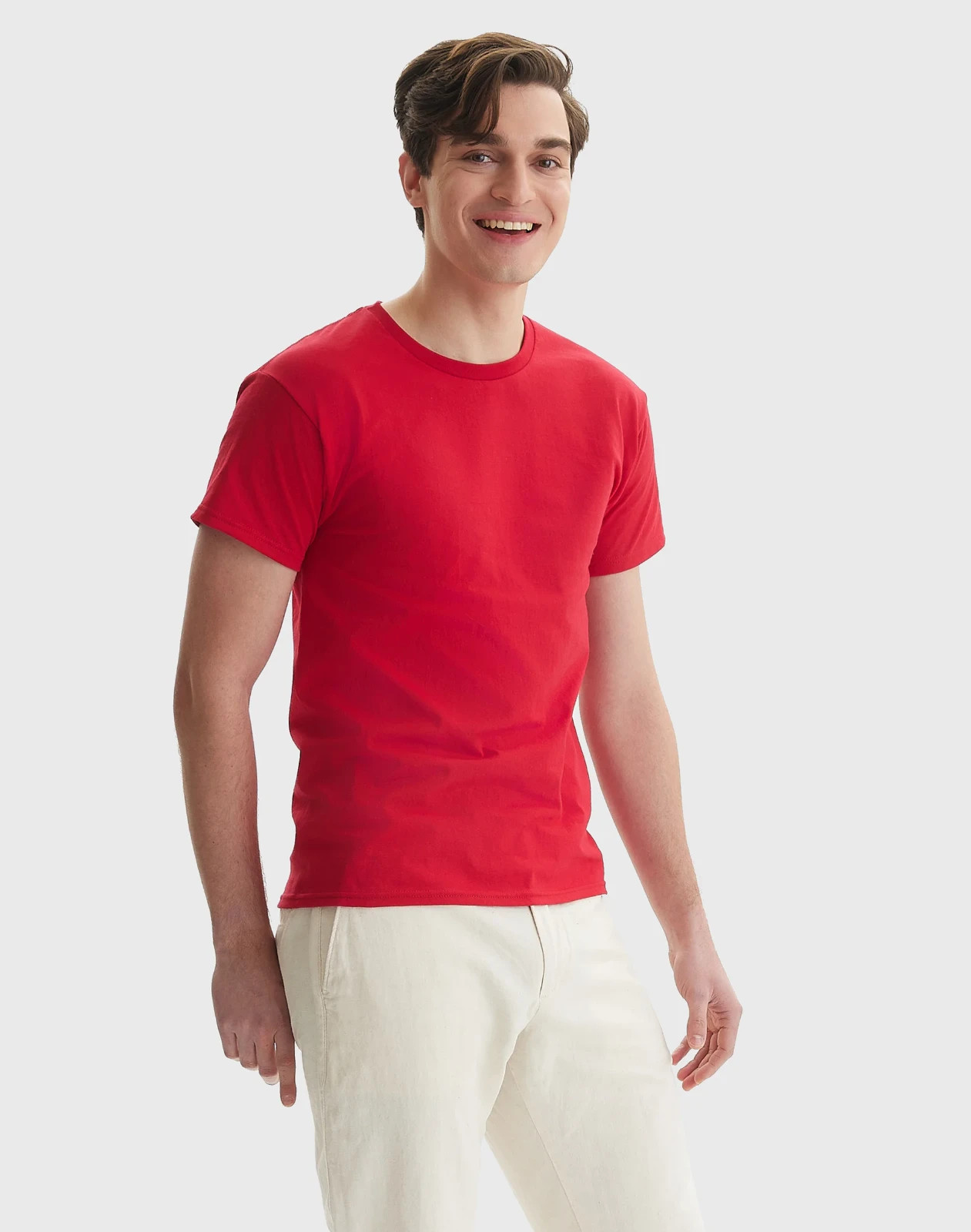 Hanes Men Crew neck T-Shirt 4-Pack ComfortSoft 100% Cotton Heavyweight Tee Plain gallery