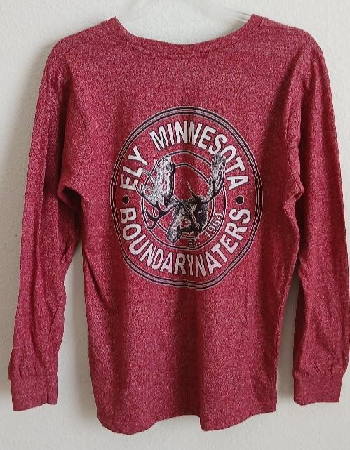 U.S. Vintage Red Long Sleeve Shirt Men’s Size M Bonfire Master Graphic gallery