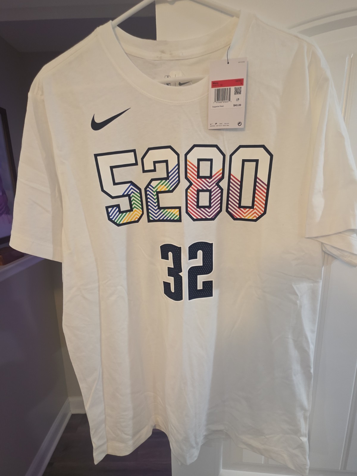 Nike Aaron Gordon Nuggets 5280 City Edition Shirt Large NBA Dri Fit NWT gallery