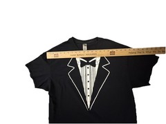Tuxedo Bowtie Formal Funny Classy Casual Mens T-shirt Size XL