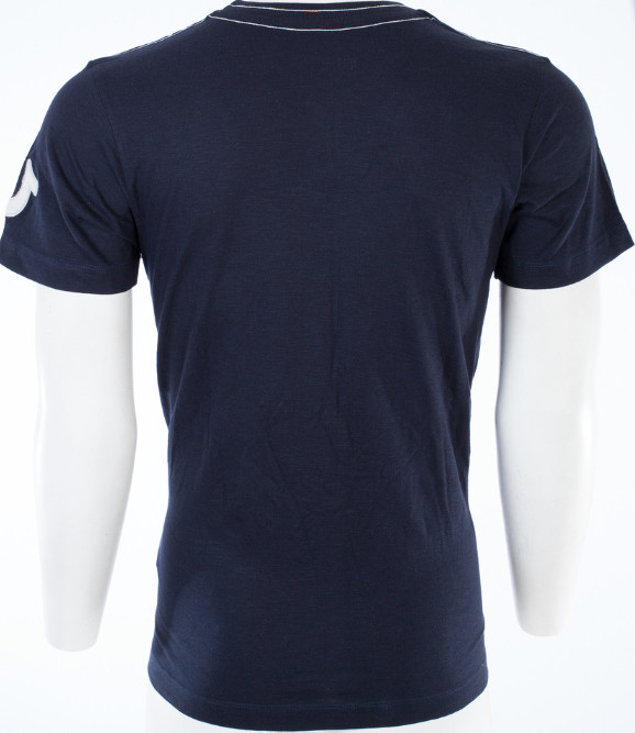 $79 TRUE RELIGION Navy UNIVERSITY OF TR Short Sleeve Applique Graphic T-shirt gallery