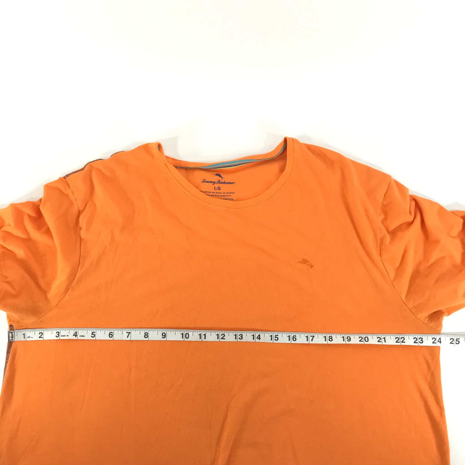 Tommy Bahama Short Sleeve Crew Neck T-Shirt Men's Large Orange Relaxed Casual gallery