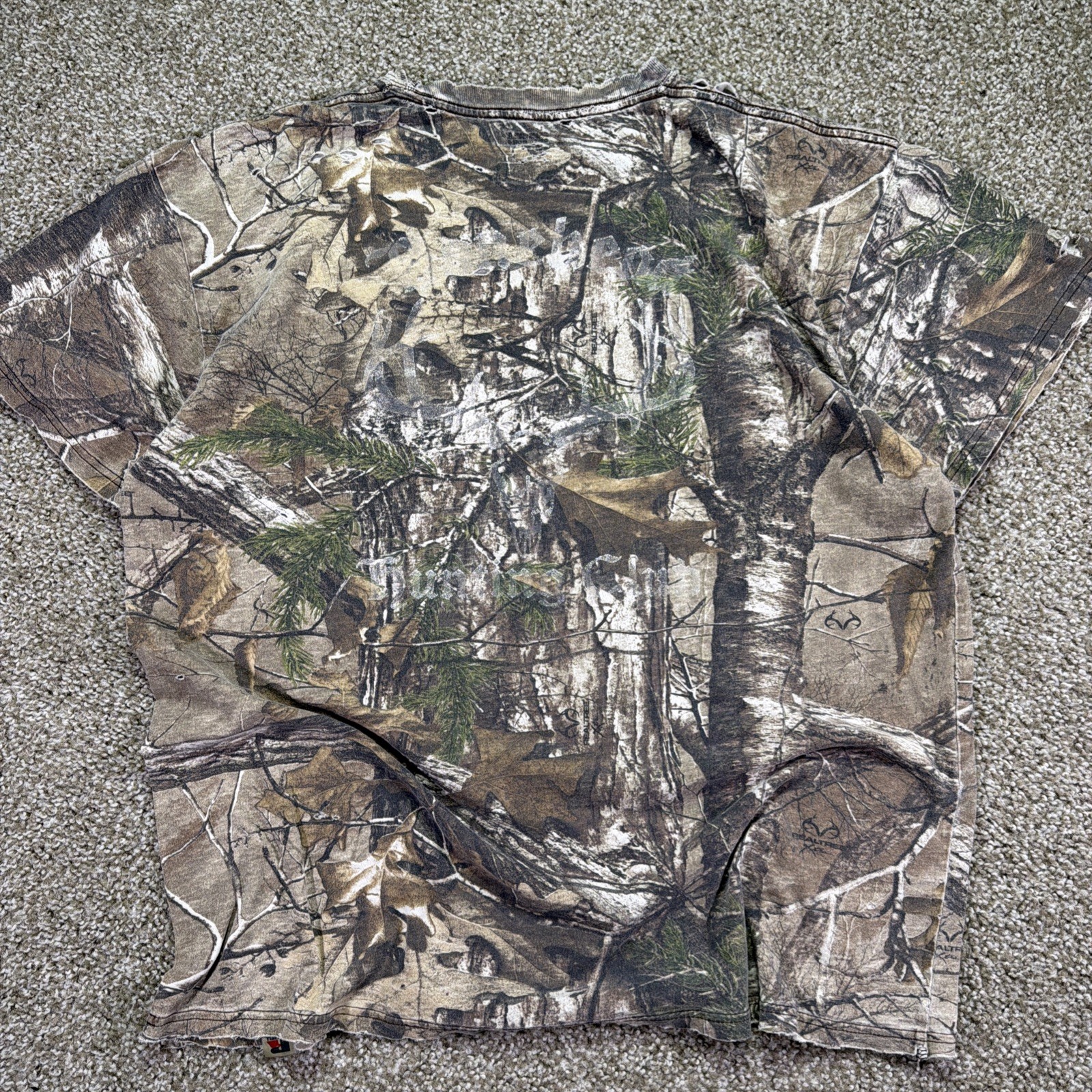 Vintage Russell Athletic Camo Tee Super Faded And Distressed Size XL Essentials gallery
