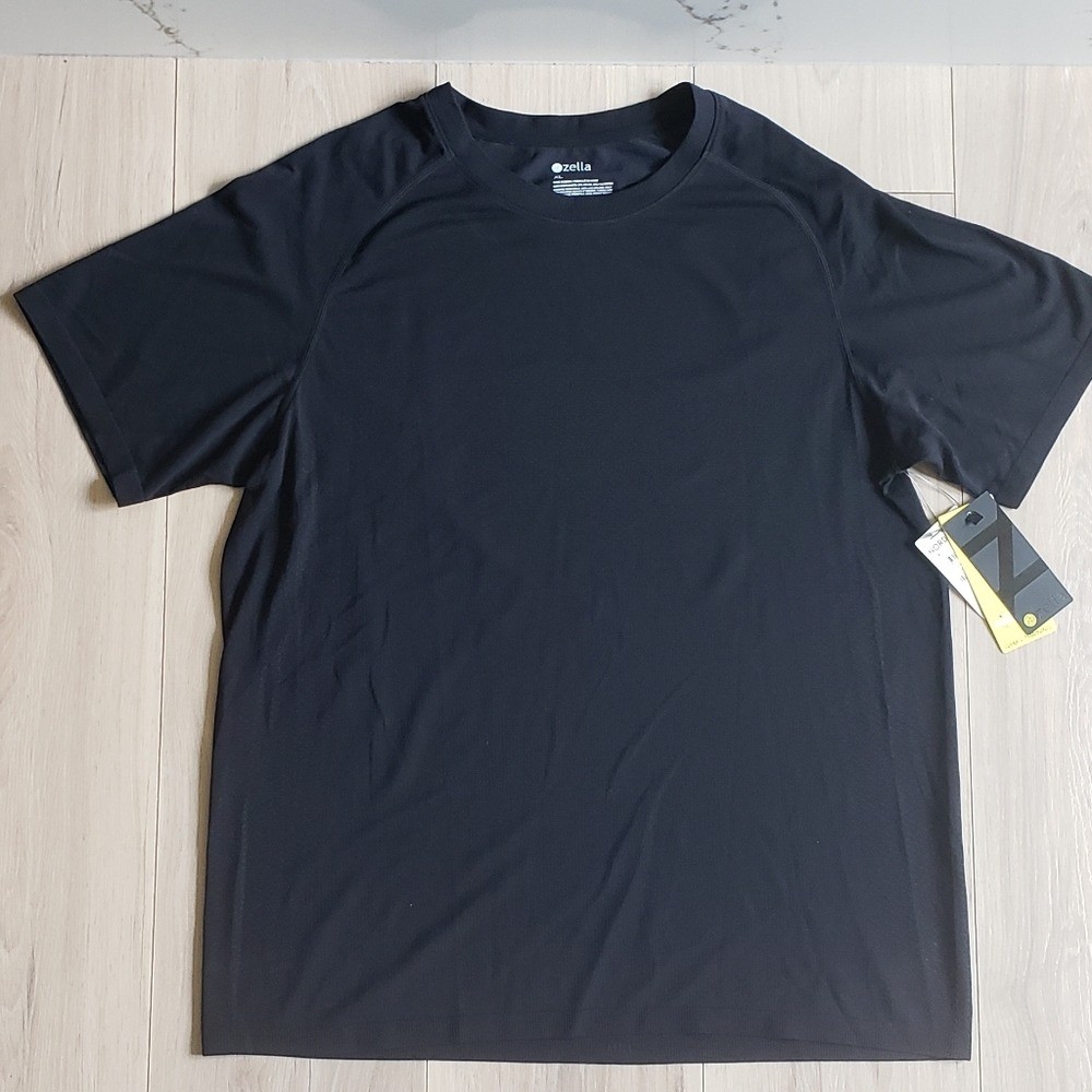 Zella Shirt Mens XL Black Seamless Performance T-Shirt Gym Workout Tee gallery