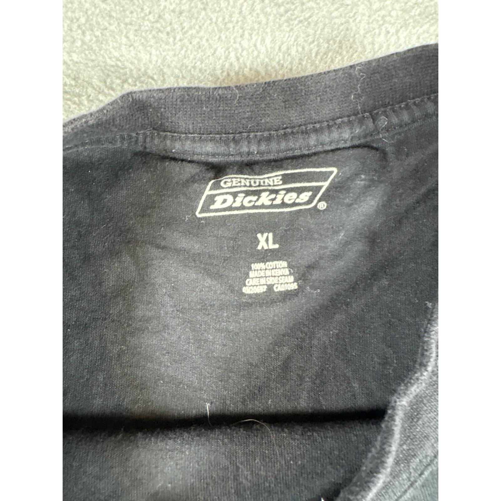 Genuine Dickies Mens Black Short Sleeve Pocket T-Shirt XL 100% Cotton Workwear gallery