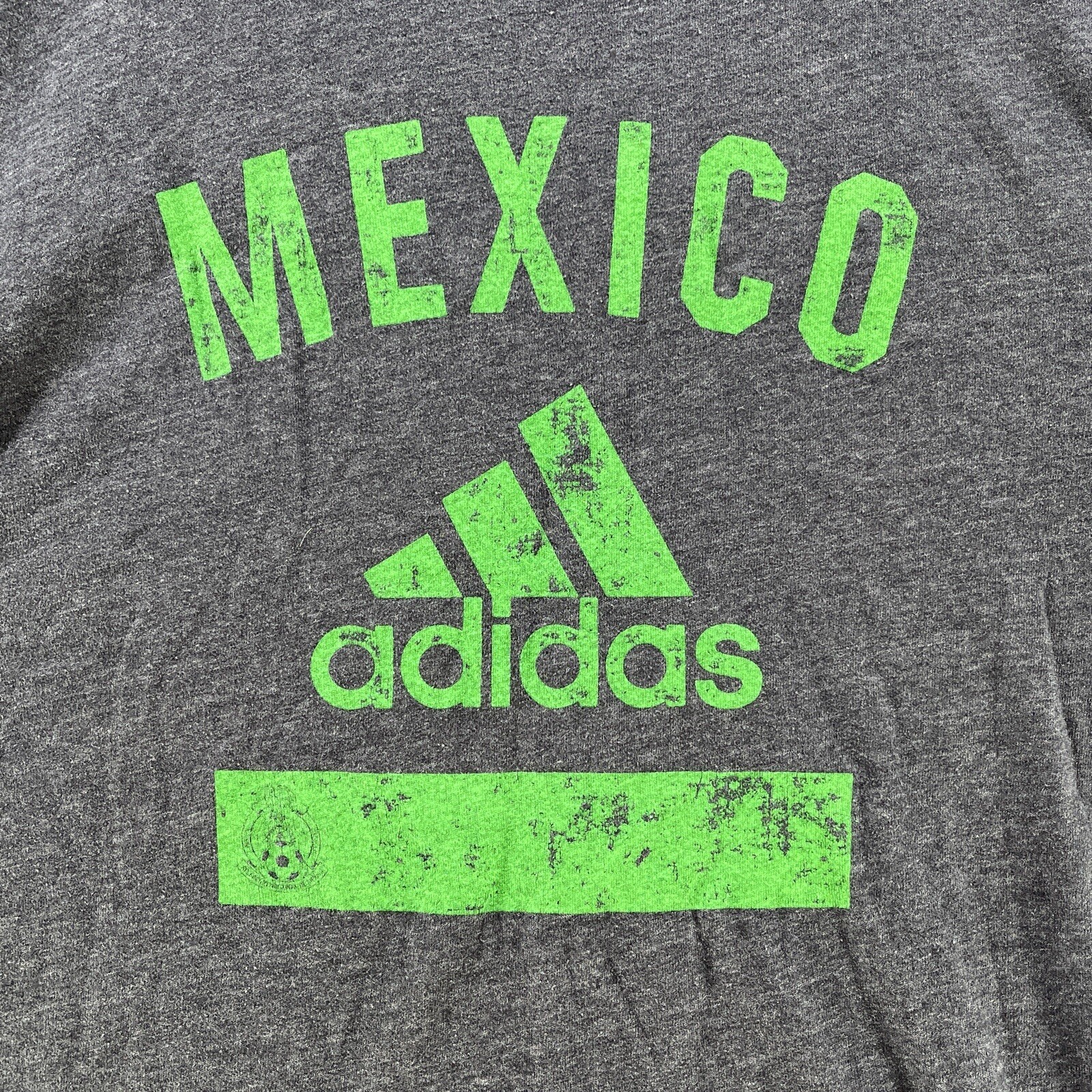 Adidas Mens T Shirt Large L Gray Camisa Mexico Polyester Cotton Rayon gallery