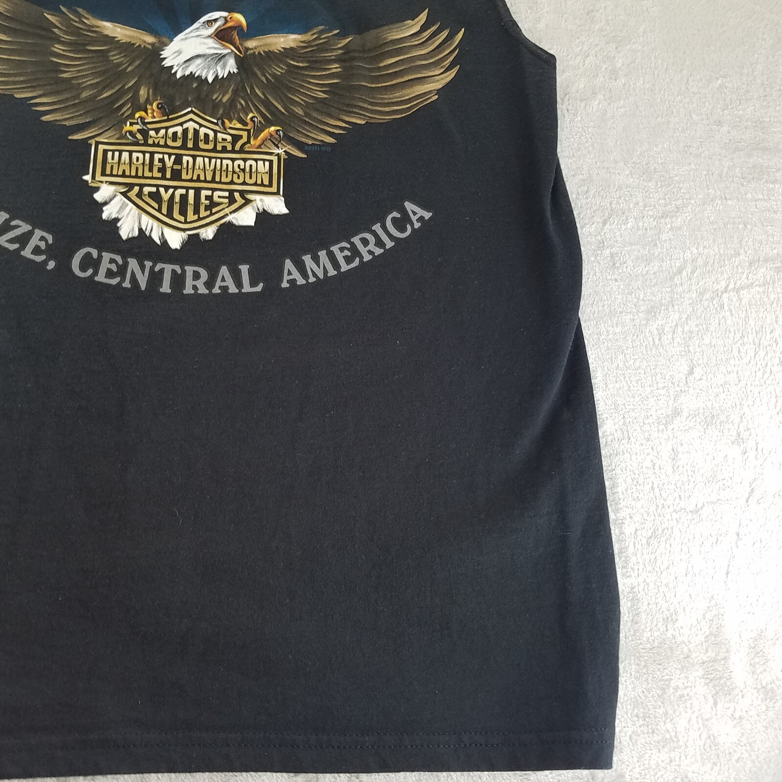 Mens Harley Sleeveless Graphic T Shirt Black Bad Attitude - See Measurements gallery