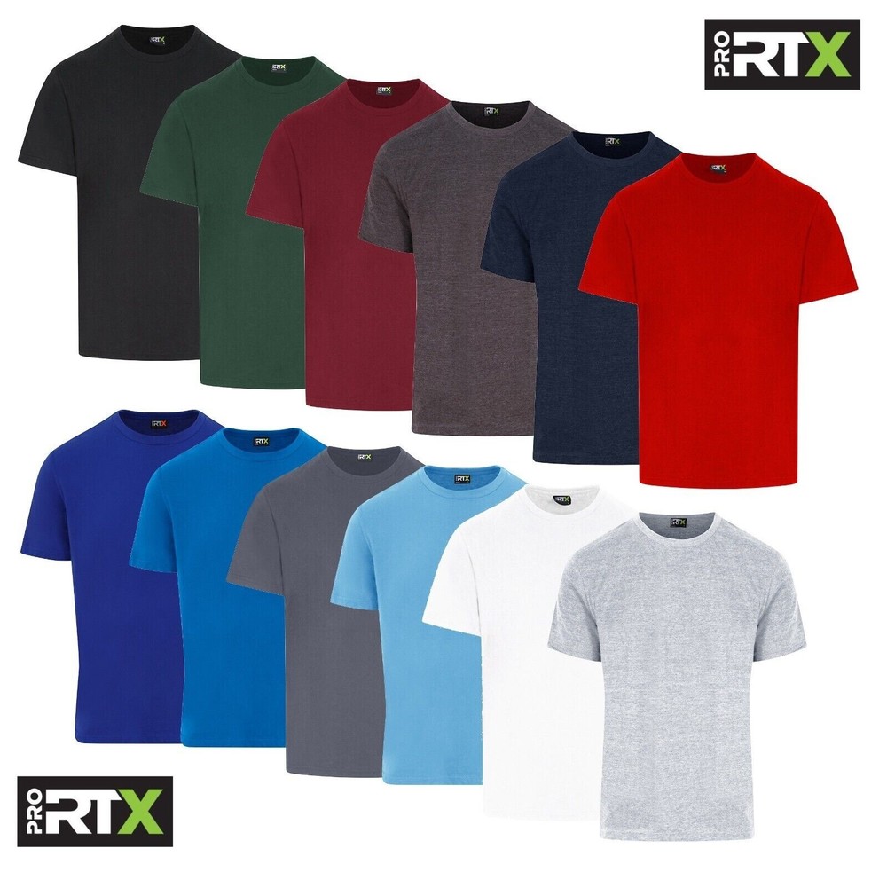 Pro RTX 50/50 Polycotton Crew Neck Short Sleeve Tee T-Shirt XS – 6XL