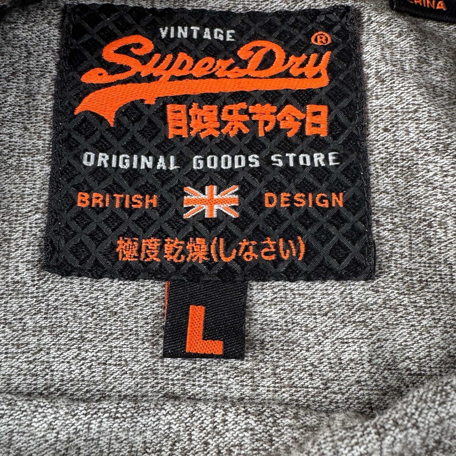 Superdry Men's T-Shirt L Gray Tee Graphic Logo Vintage Short Sleeve EUC gallery