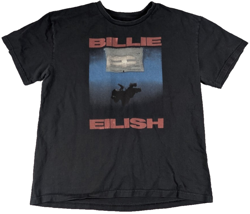 Billie Eilish Hit Me Hard and Soft 2024 Tour Tee XL Black Official Merch GUC