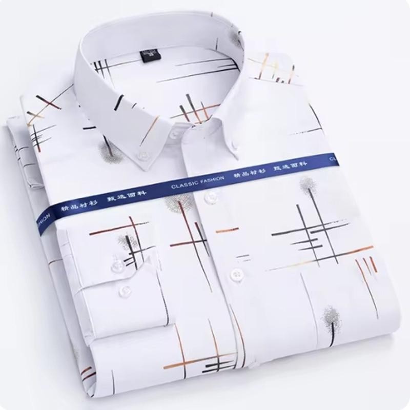 Men's Dress Shirts Long Sleeves Business Botton Down Non Iron Casual Shirts Tops gallery