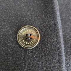 Brunello Cucinelli Wool Cashmere Navy Chester Coat 48 from japan