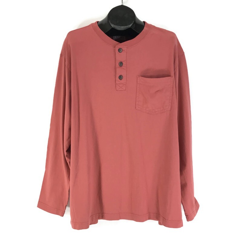 Duluth Trading Co. Longtail T Henley Shirt Men’s Large Relaxed Fit Long Sleeve