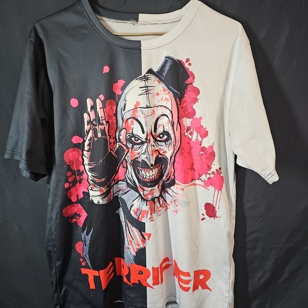 Terrifier 2 Tone Shirt Black/white Size Unknown READ Disc gallery