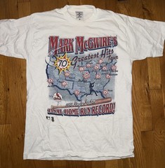 Vintage Mark McGwire’s Greatest Hits Tour 1998 T Shirt Size M