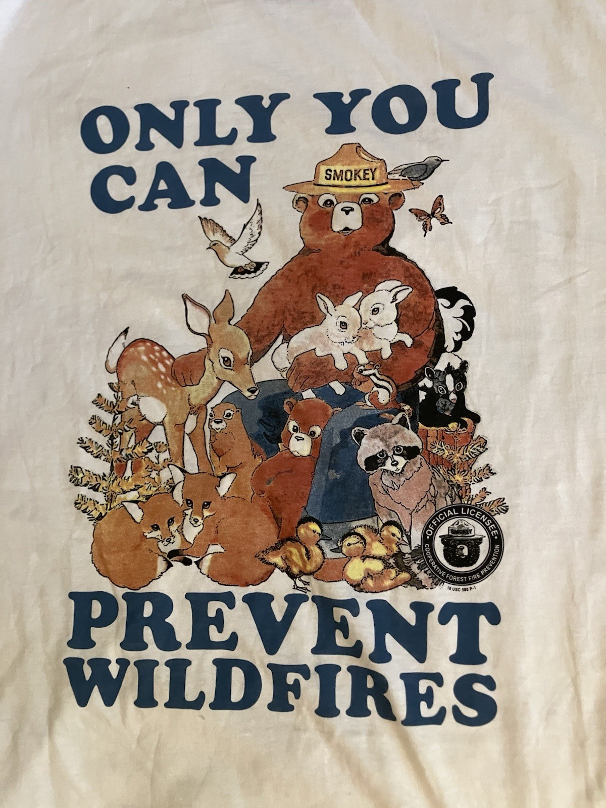 TeeLuv Smokey The Bear T-Shirt Adult Size XL Short Sleeve gallery