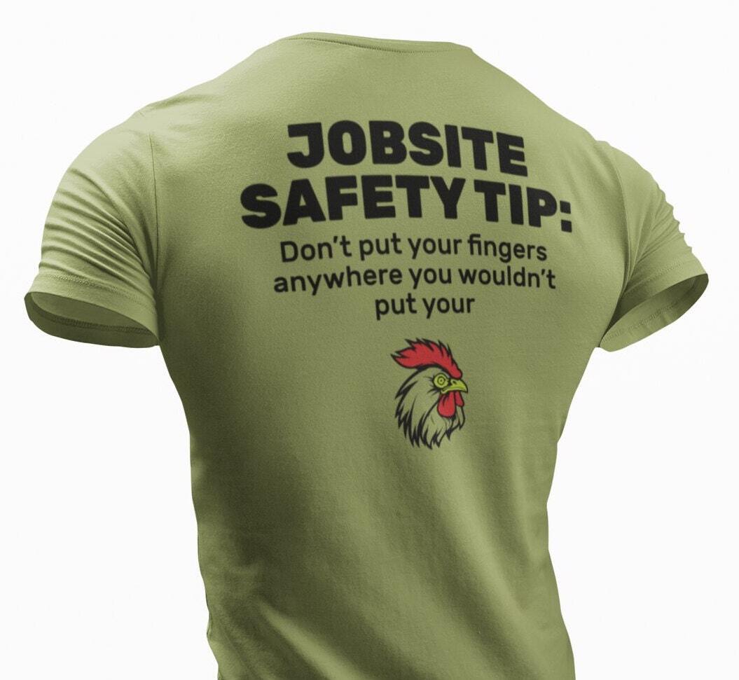 Jobsite Safety Humor T-Shirt - 'Don't Put Your Finger' - Funny Work Safety gallery