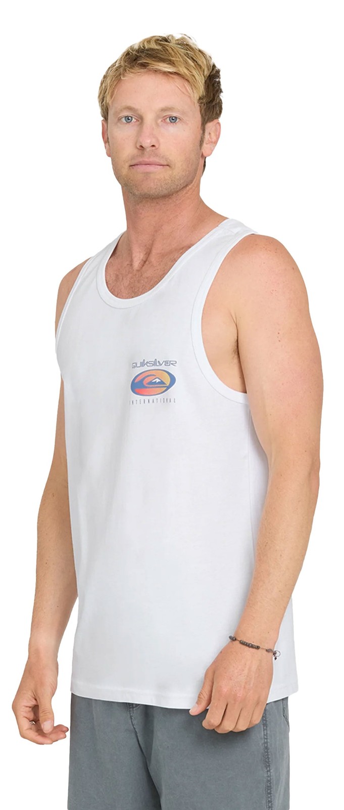 Quiksilver Men's QS International Tank Top - Regular Fit, White - New gallery