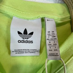 Adidas Essential Tee Mens 2XL Pulse Lime Green Trefoil Logo IL2520 NWT