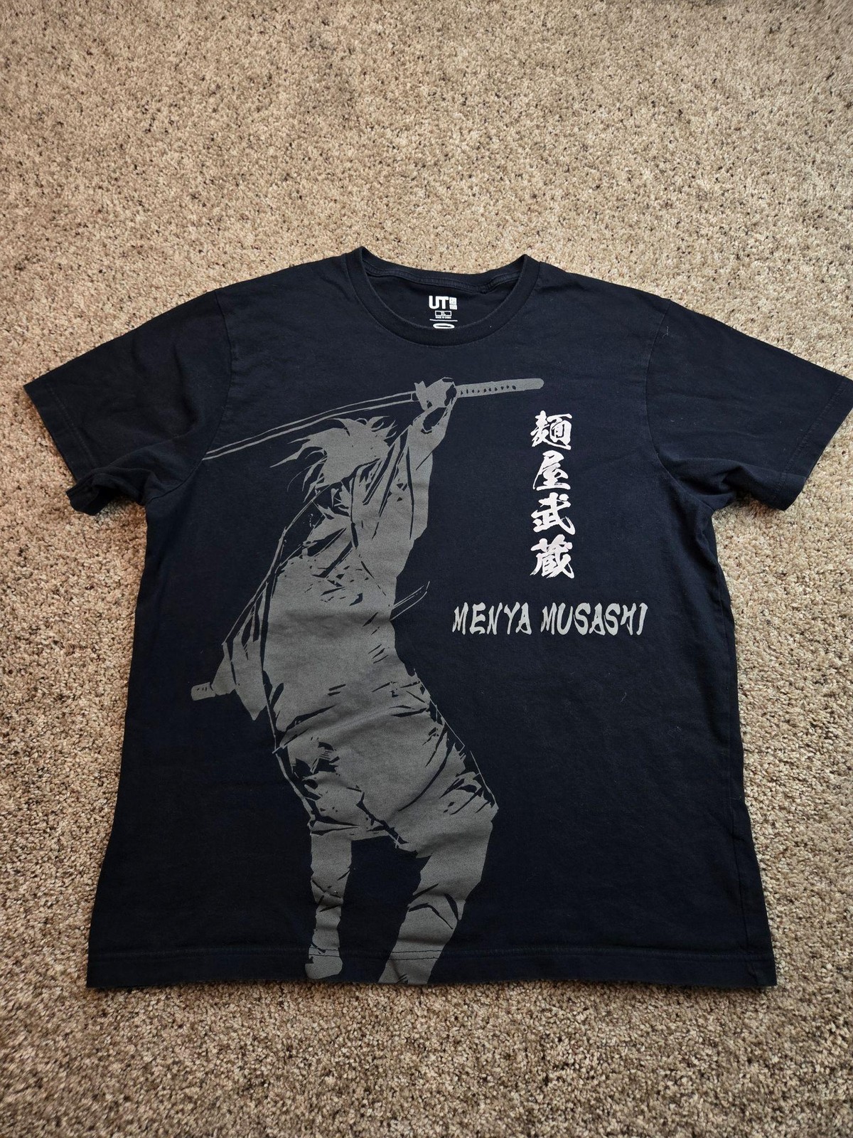 Uniqlo UT Menya Musashi Ramen T Shirt XL Mens Black Samurai Short Sleeve Graphic gallery