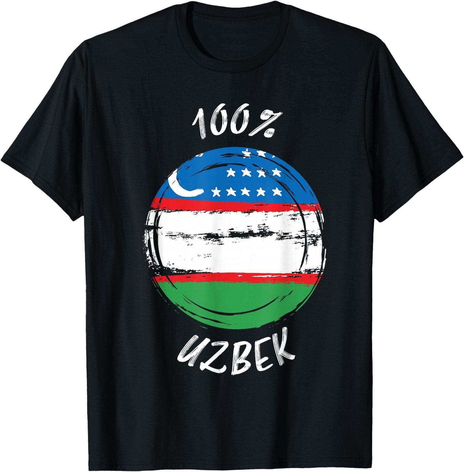 100% Uzbek Stuff Proud Uzbek Stuff Flag Uzbekistan T-Shirt