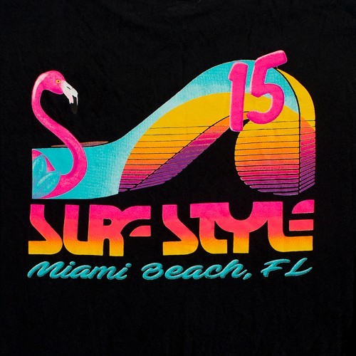 Miami Beach FL Mens T Shirt Size L Surf Style Black gallery
