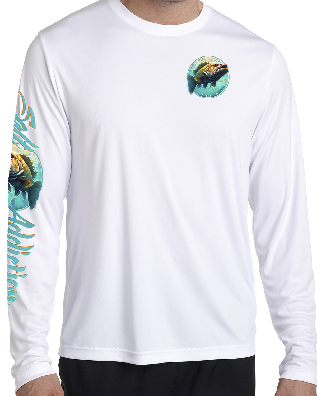 Grouper Performance t shirt Salt Addiction fishing long sleeve 50+ uv